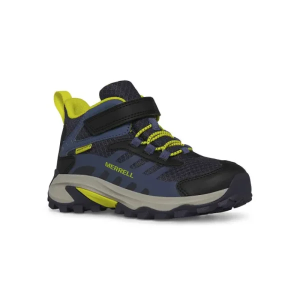 Merrell Enfant Moab Speed Mid 2 A/C Waterproof - Enfants Navy/HiVis Cheap