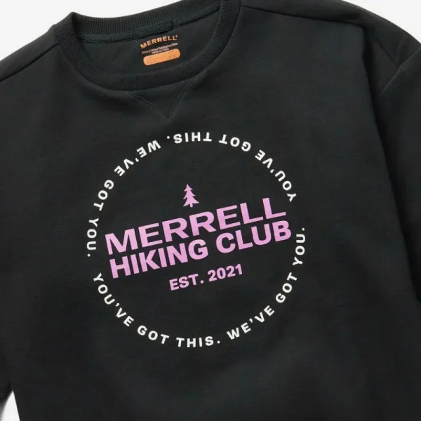 Merrell Femme Hike Club Crewneck Sweatshirt - Voir tout Black Best Sale