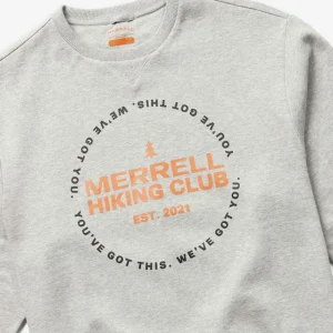 Merrell Homme Hike Club Crewneck Sweatshirt - Voir tout GreyHeather Discount