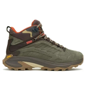 Merrell Homme Moab Speed 2 Leather Mid Waterproof - Voir Tout Olive Shop