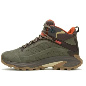 Merrell Homme Moab Speed 2 Leather Mid Waterproof - Voir Tout Olive Shop